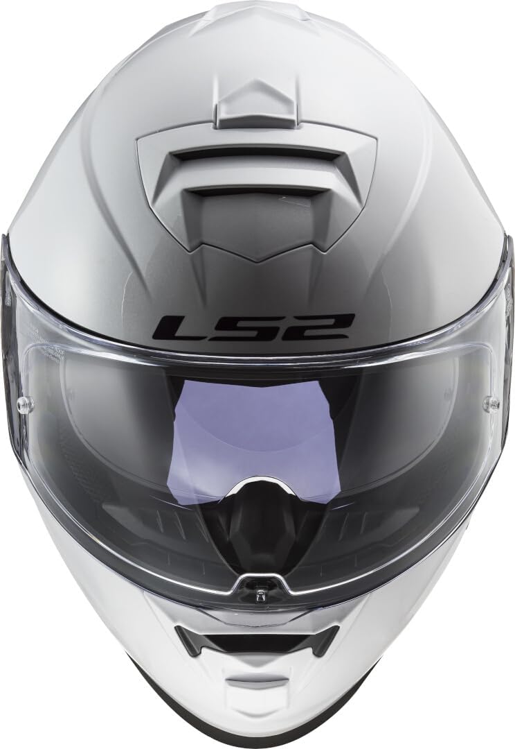 LS2, Integraler Motorradhelm Storm SOLID Gloss White, XL, XL