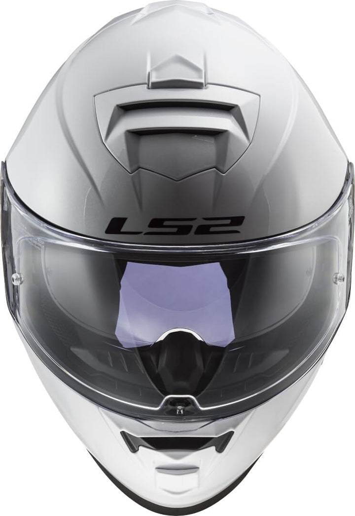 LS2, Integraler Motorradhelm Storm SOLID Gloss White, XL, XL