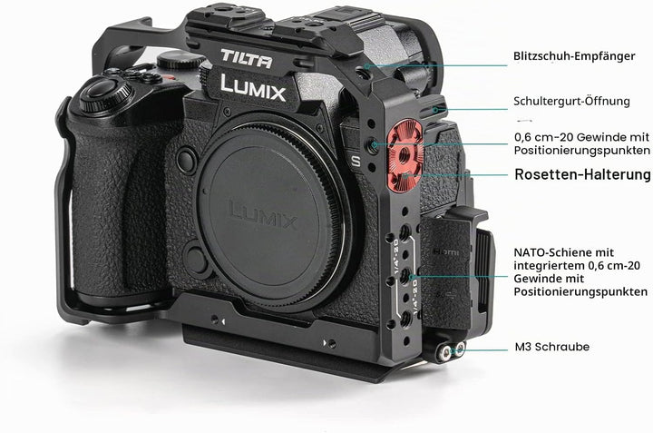 Tilta Full Camera Cage Basic Kit Kompatibel mit S5 II/S5 IIX/G9 II, Aluminiumlegierung Kamera-Videok