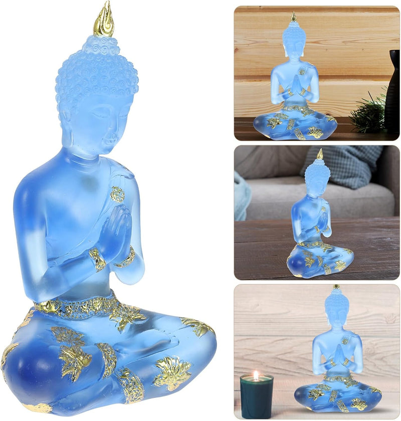 HOMSFOU Sitzende Buddha-skulptur Feng-Shui-skulptur Meditations-Buddha-Statue Gesundheits-Buddha-Sta