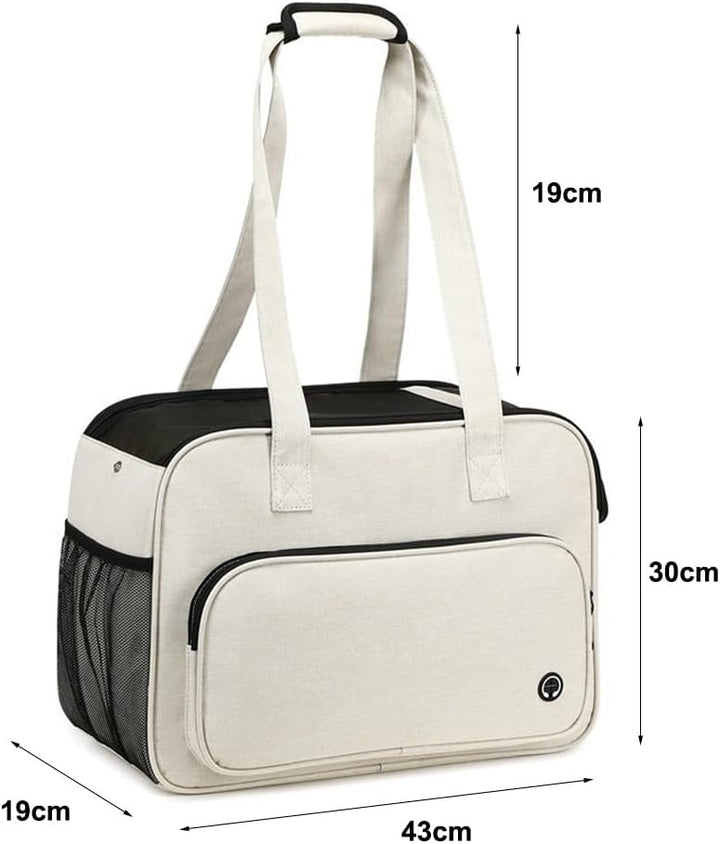 CEWROM Hundetasche für Kleine Hunde und Katzen mit grossen Taschen, Leichte & Atmungsaktive Haustier