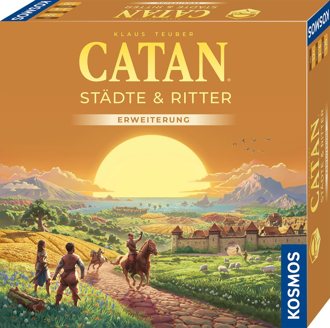 KOSMOS 684754 Catan - Städte & Ritter, Erweiterung zu Catan - Das Spiel, Brettspiel für 3-4 Personen