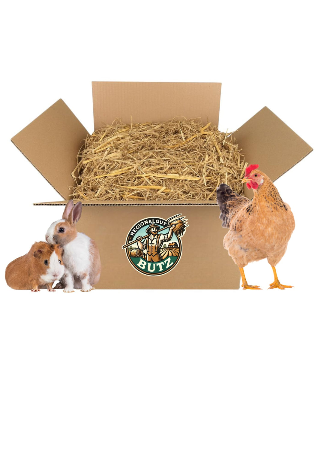 Gerstenstroh 3 kg - für Kaninchen, Meerschweinchen, Pferde | Premiumqualität | Ernte 2025