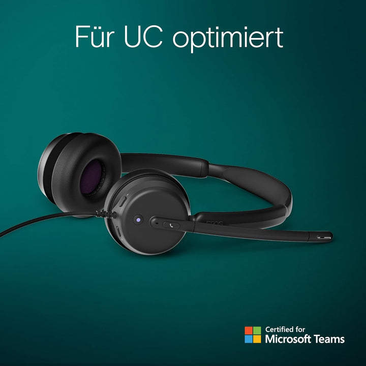 EPOS Impact 460T - Doppelseitiges On Ear USB C & USB A kabelgebundenes Headset mit dualem Noise-Canc