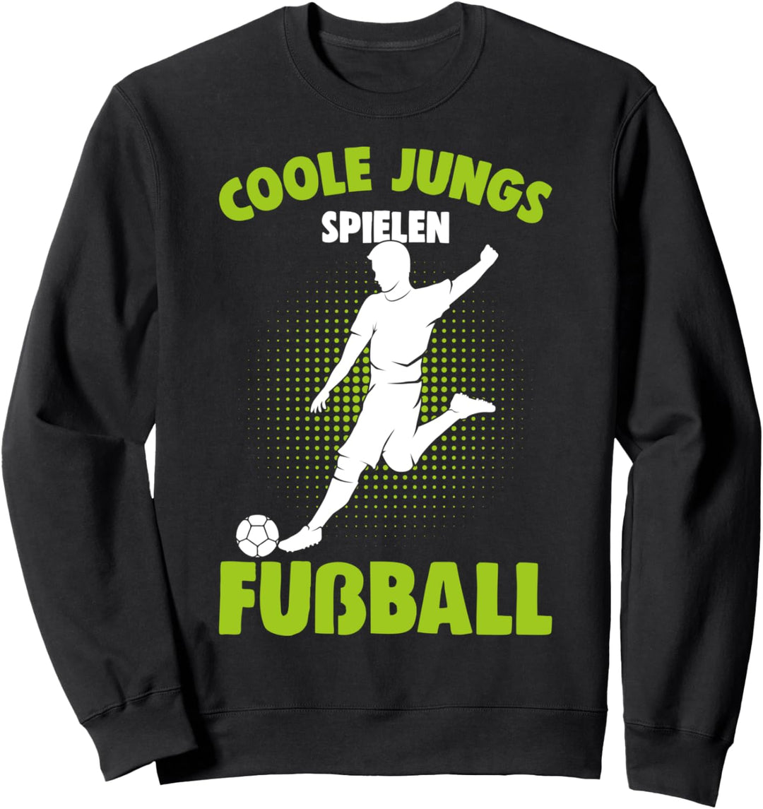 Coole Jungs spielen Fussball Fussballer Kinder Junge Sweatshirt