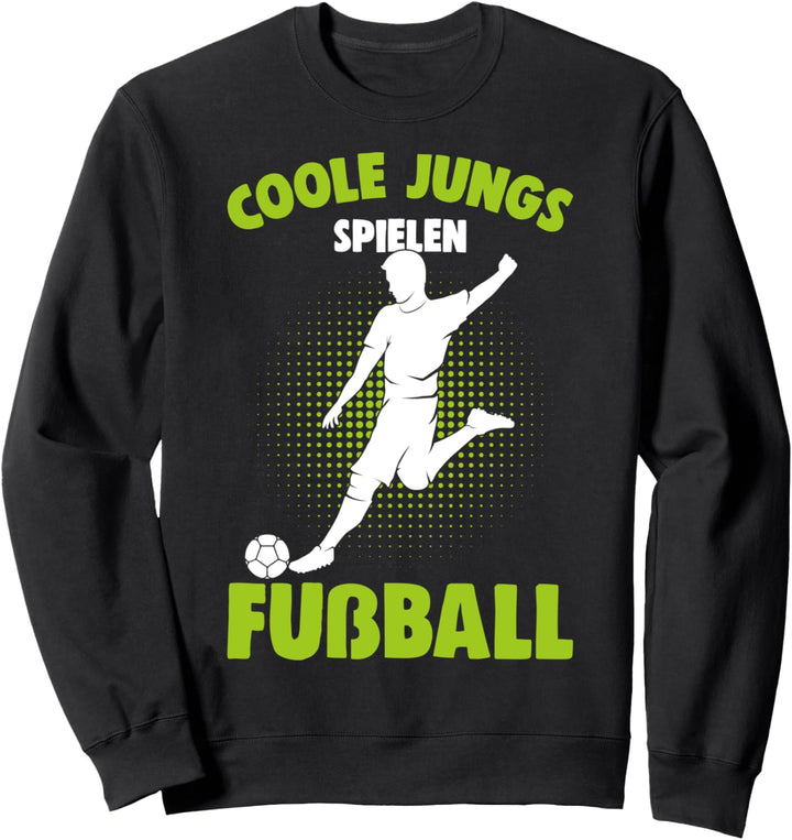 Coole Jungs spielen Fussball Fussballer Kinder Junge Sweatshirt
