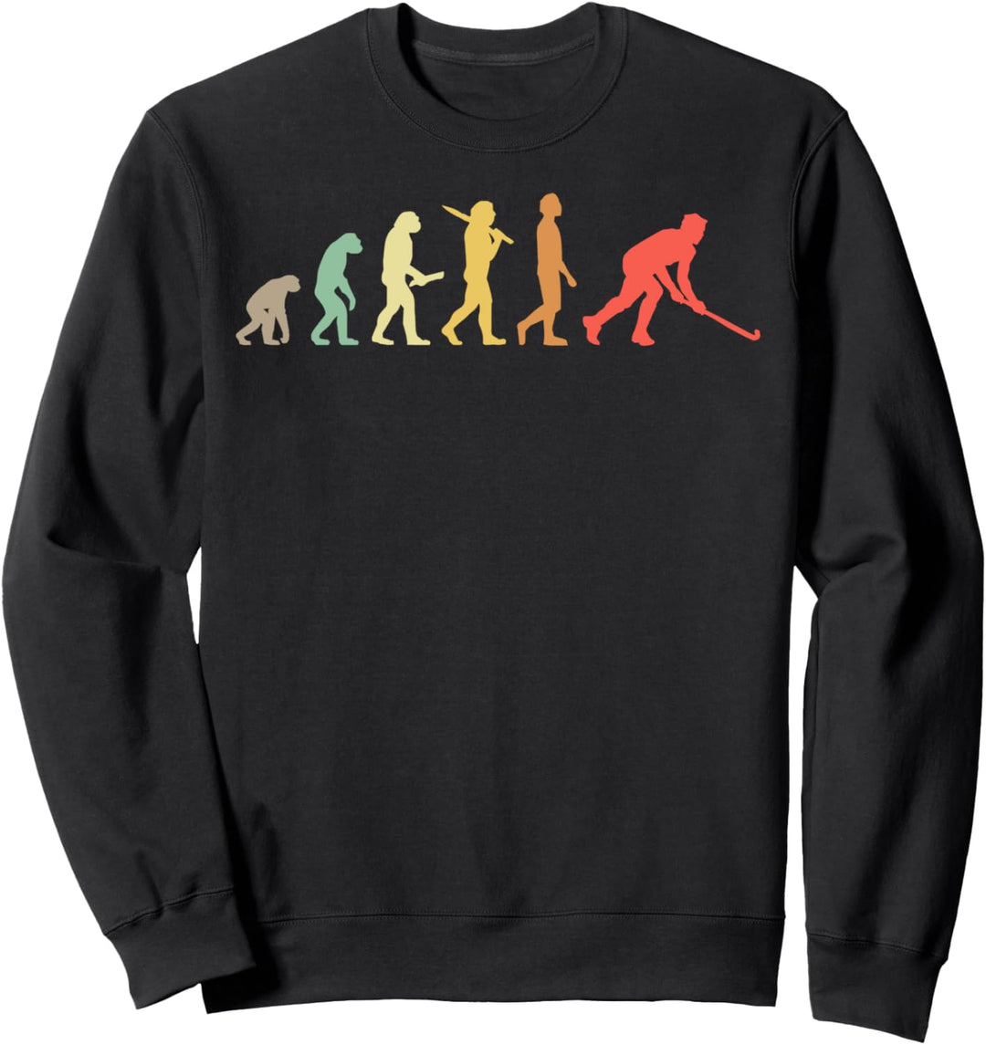 Retro Hockey Evolution Geschenk für Hockeyspieler Sweatshirt