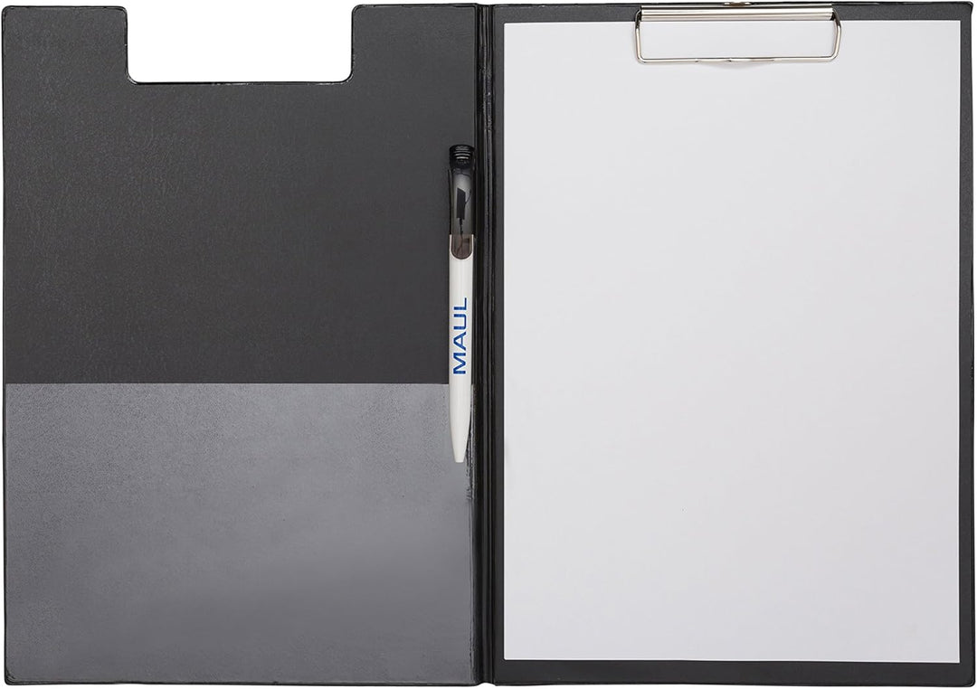 SECO Stewart Superior A4+ PVC beschichtetes Klemmbrett mit Hochleistungsklammer - Schwarz (12er Pack