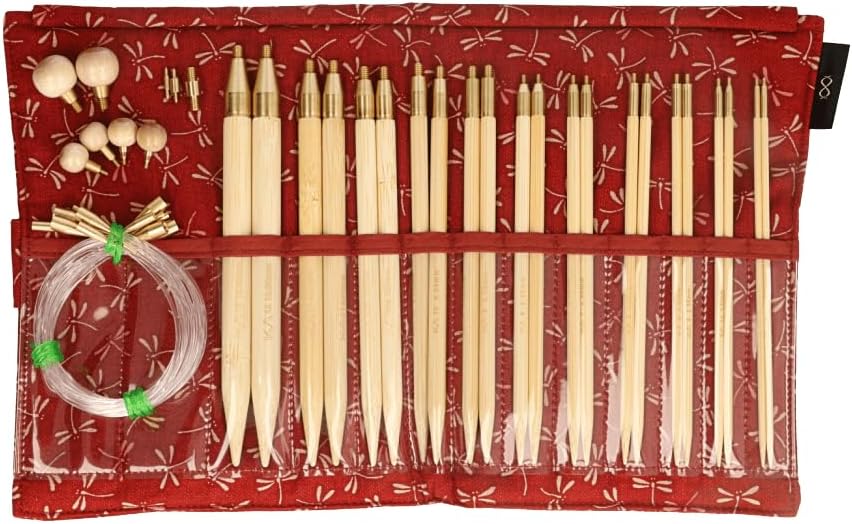Seeknit KA57826-02 Rundstrick Set, Bamboo, Rot, Standard