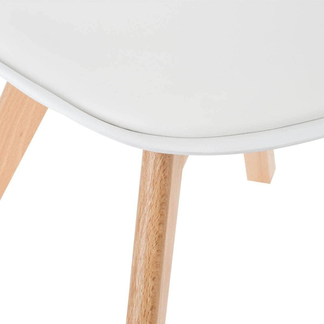 Stuhl Baya weiss - Beine aus Buche - Weiss - Atmosphera créateur d'intérieur Beige || Weiss, Beige |