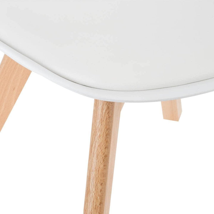 Stuhl Baya weiss - Beine aus Buche - Weiss - Atmosphera créateur d'intérieur Beige || Weiss, Beige |