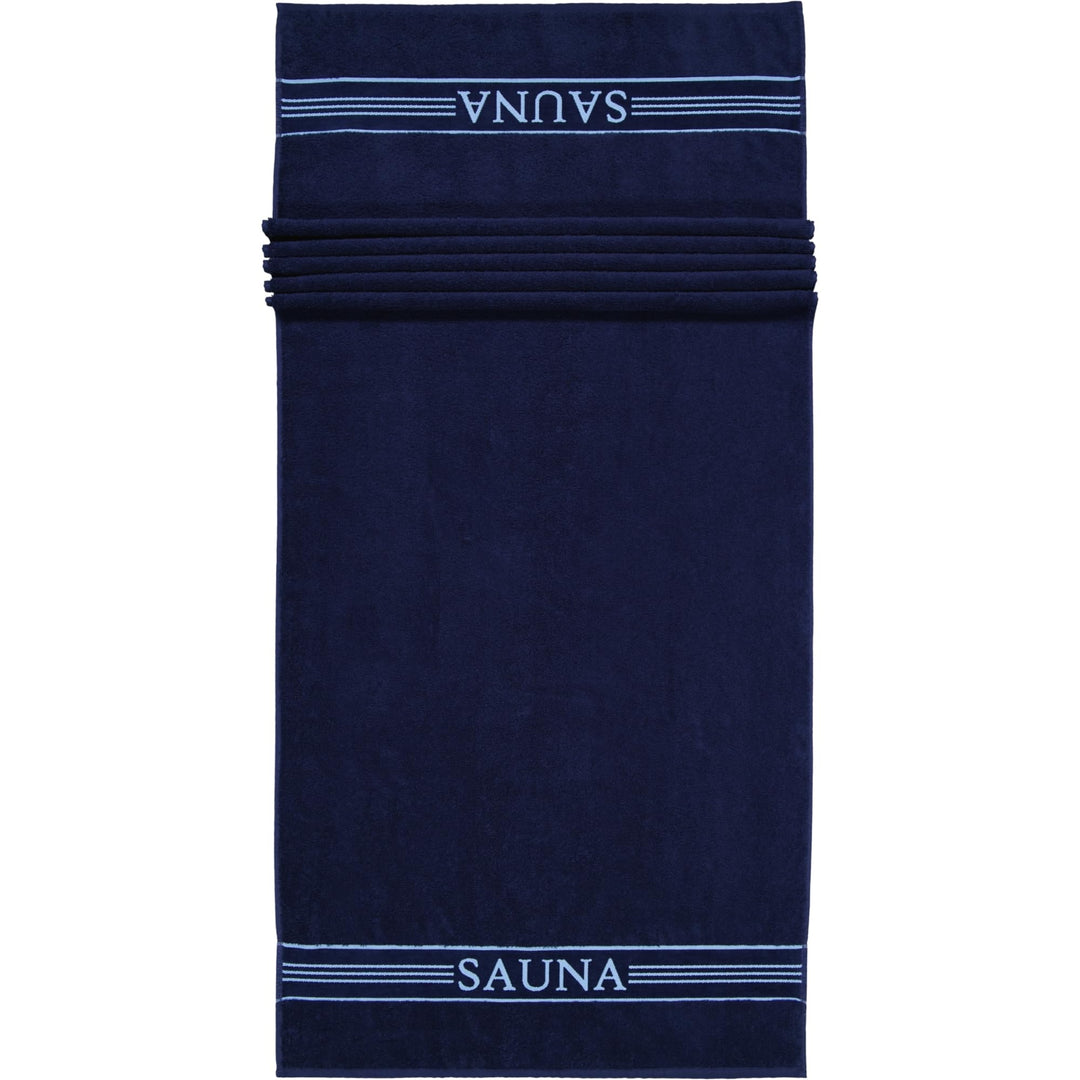 frottana Sauna – Saunatuch mit Bordüre 80 x 200 cm aus 100% Baumwolle, Deep Sea 80 x 200 cm Deep Sea