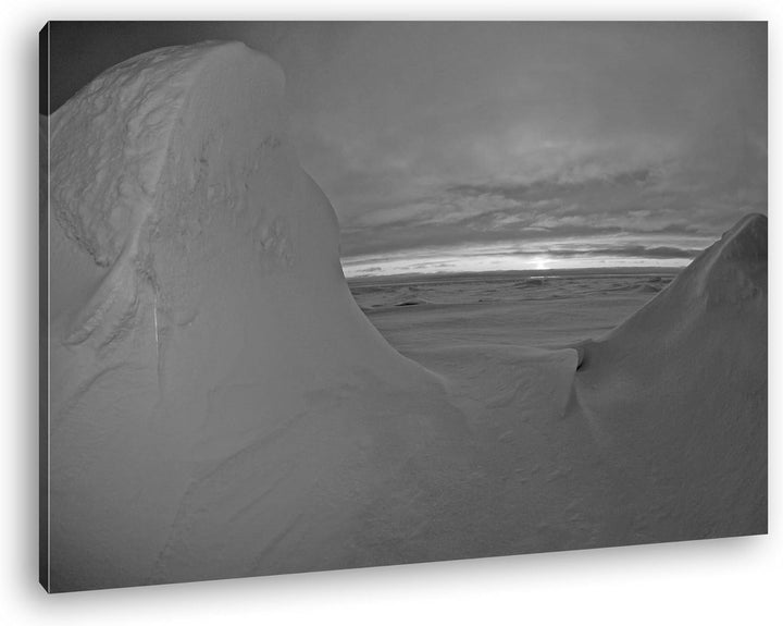 deyoli Sonnenaufgang am Nordpol Effekt: Schwarz/Weiss Format: 60x40 als Leinwand, Motiv fertig gerah