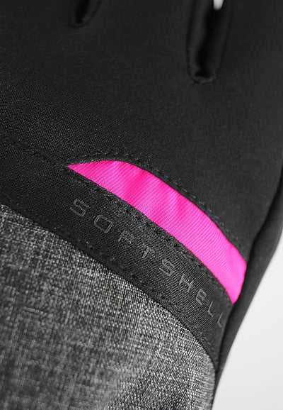 Reusch Damen Fingerhandschuhe Hellen R-TEX XT 7771 Blck/Blck Melang/Pink Glo 8, 7771 Blck/Blck Melan