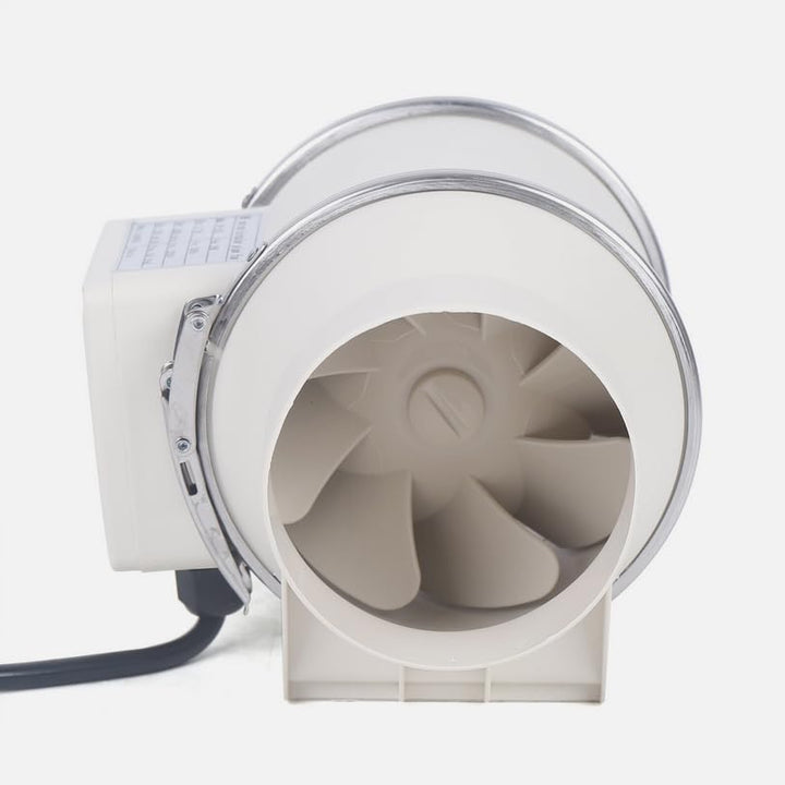 Inline Rohrventilator 100mm/150mm/200mm - 220m³/h Reinkupfermotor Abluftventilator Kanalventilator L