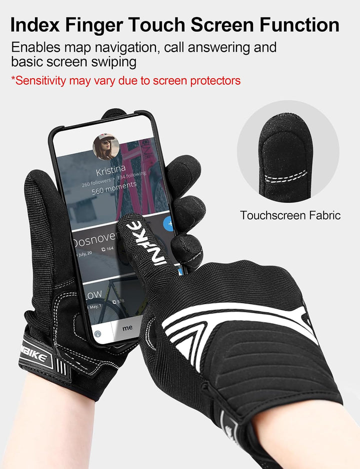 INBIKE Motorrad Handschuhe Motocross Sommer EUDE Foam Schutz Atmungsaktiv Touchscreen Motorradhandsc