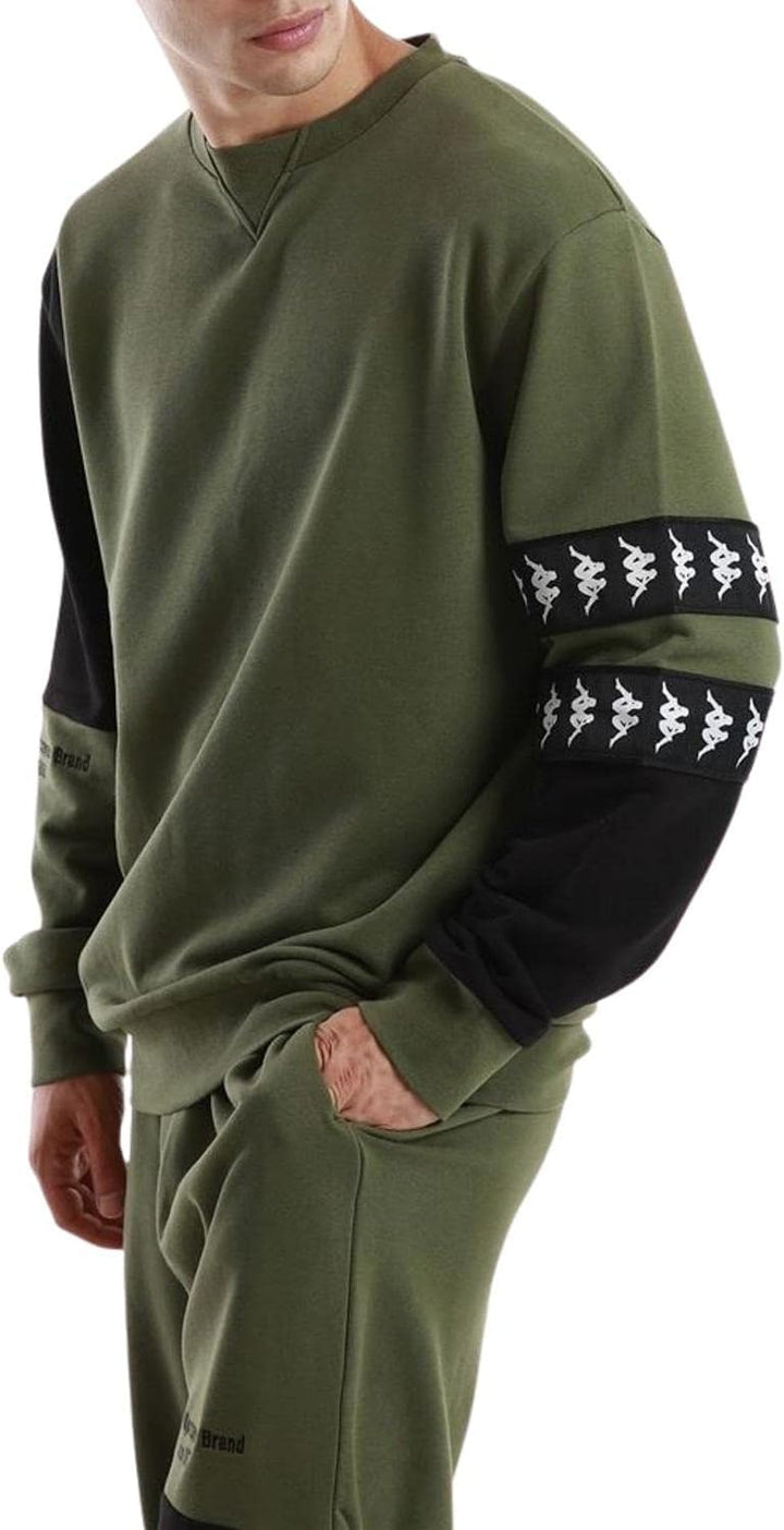 Kappa Herren Sweatshirt L Grün / Schwarz, L Grün / Schwarz
