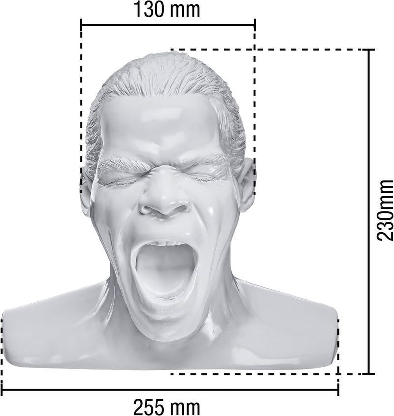 Oehlbach Kopfhörerständer Scream - Handmade, Kunstharz, Weiss - kultiger Kopf zur Aufbewahrung von O