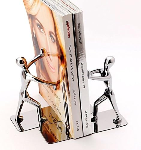 Kioneer Robuste Buchstützen aus Edelstahl, Schwerlast-Buchstützen,Kung Fu-Man, rutschfest, für Zuhau