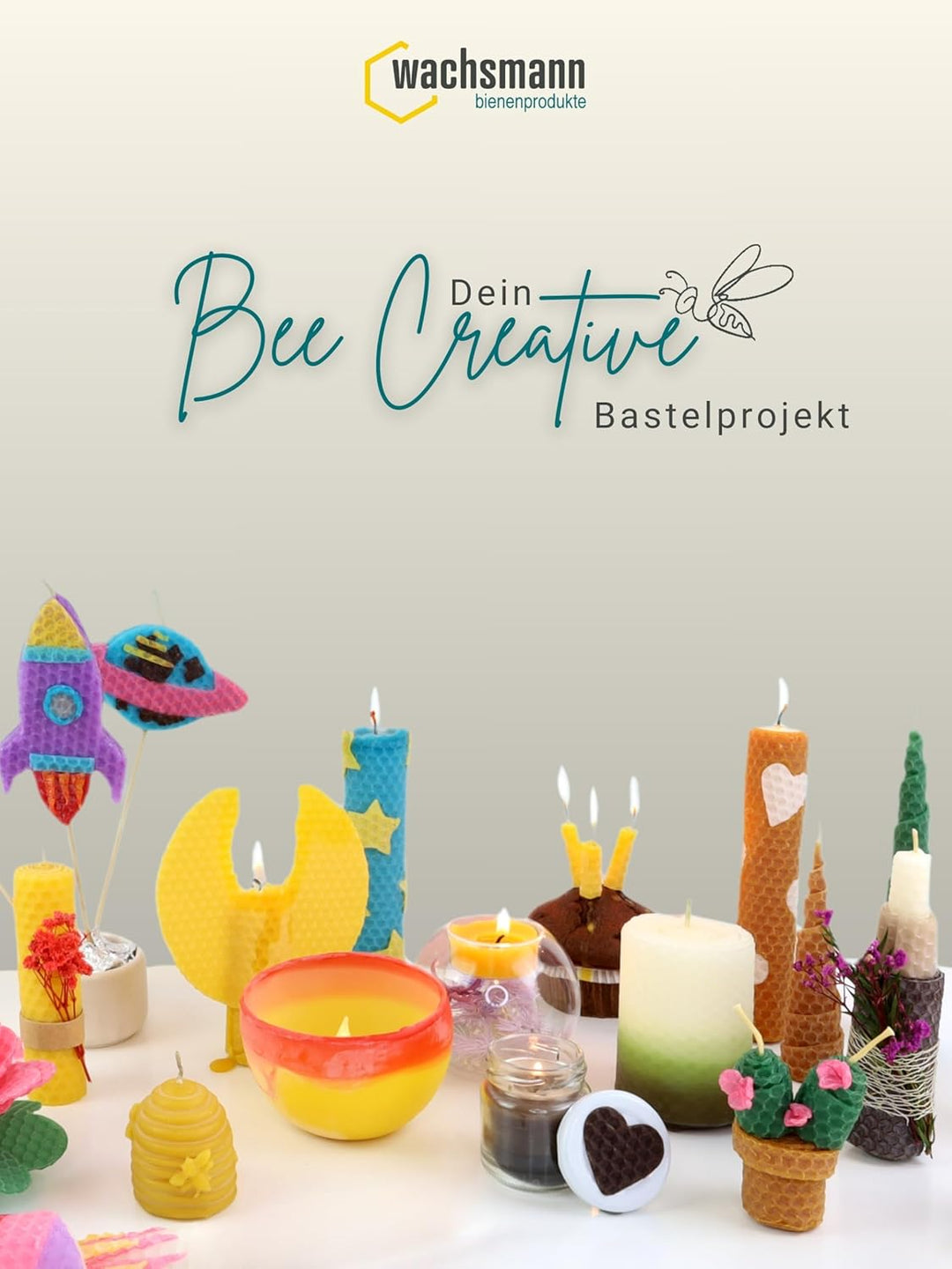 Wachsmann 20 Bienenwachsplatten aus Deutschland, hellgrau, Wachsplatten 20 x 15 cm, Bienenwachs Kerz