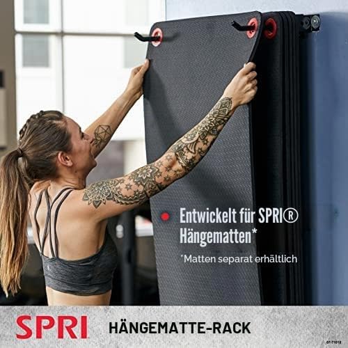 SPRI Übungsmatte zum Aufhängen an der Wand, zum Aufhängen, Schwarz