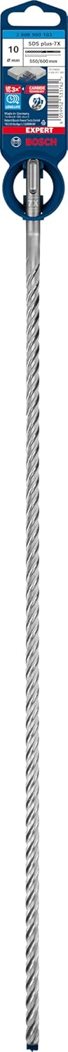 Bosch Professional 1x Expert SDS plus-7X Hammerbohrer (für Stahlbeton, Ø 10,00x600 mm, Zubehör Bohrh