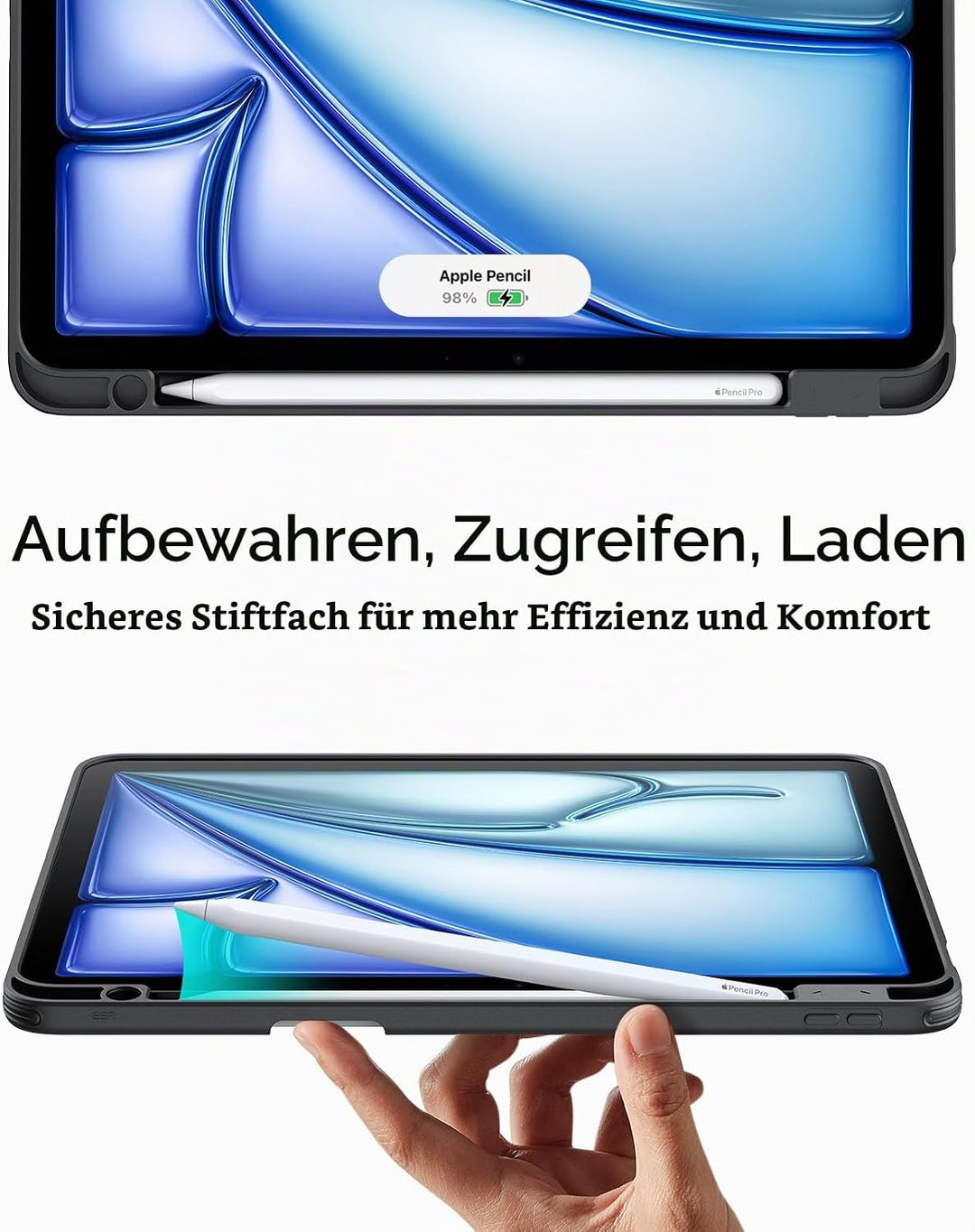 ESR Hülle für iPad Air 11 Zoll (2025/2024), iPad Air 7./5./4. Generation (2022/2020), Vertikale Stan