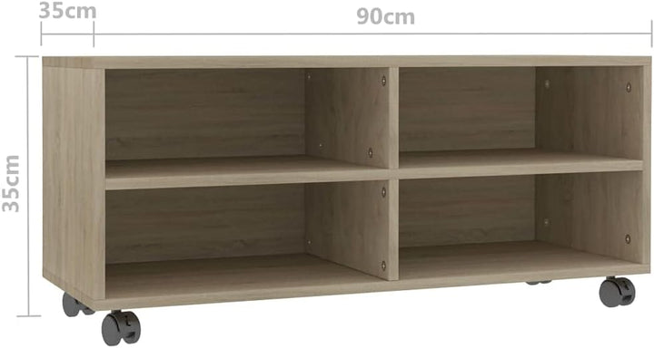 vidaXL TV Schrank mit Rollen Lowboard Fernsehtisch TV Möbel Board Tisch Fernsehschrank Sideboard HiF