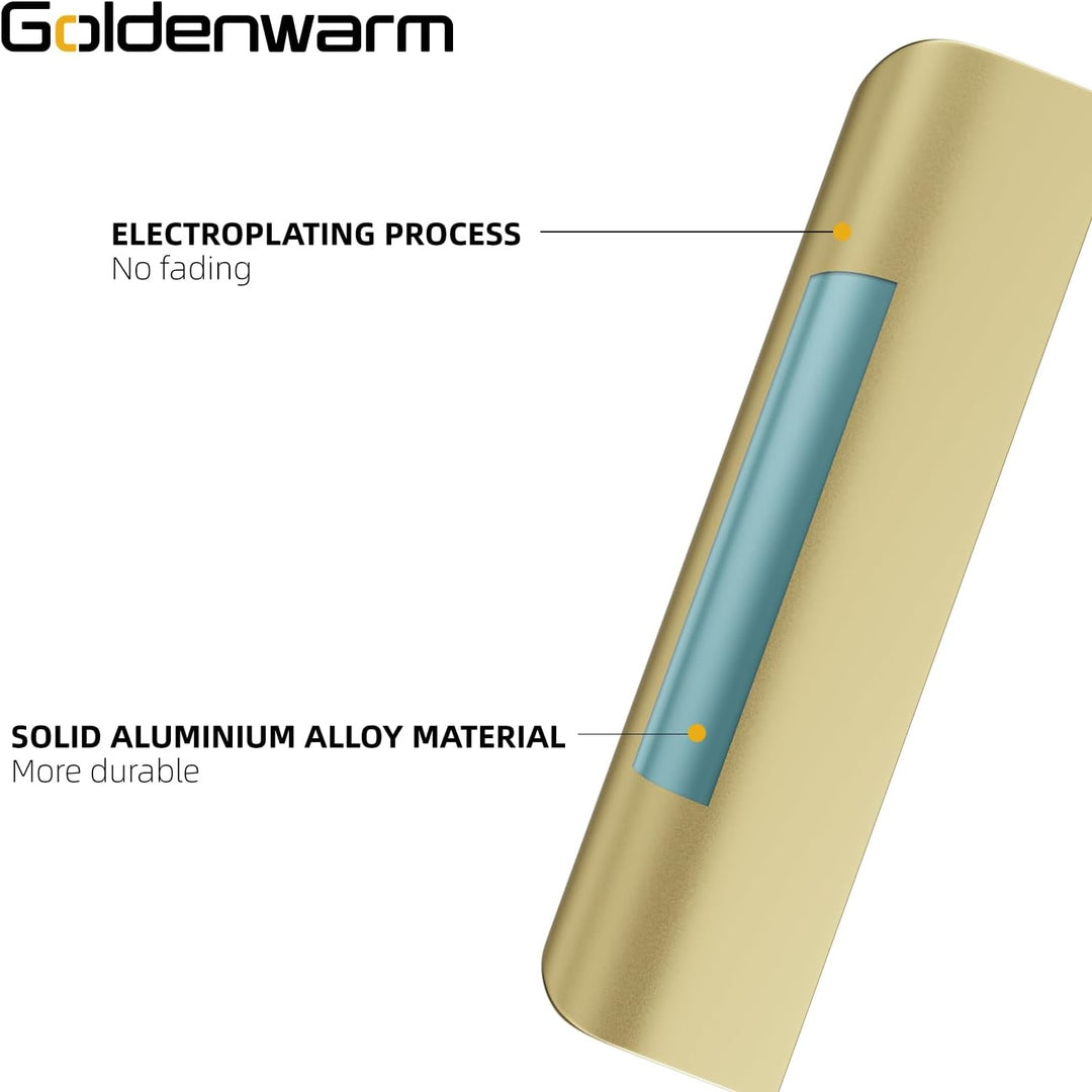 goldenwarm 15 Stück Profilgriff 128mm Türgriff Profilgriff Küchengriffe Aluminium Geschwungener Schu