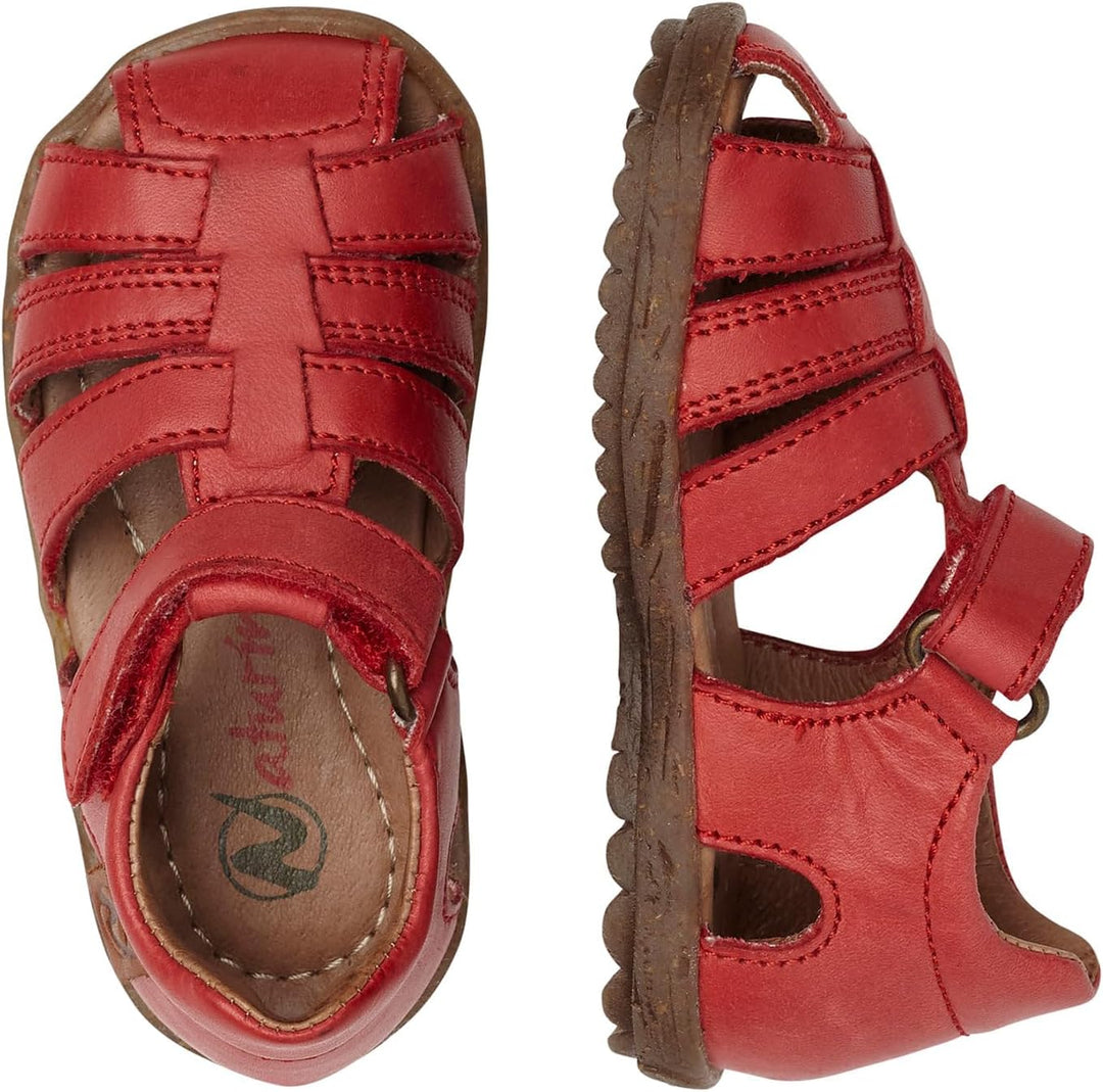 Naturino SEE-Halb geschlossene Sandalen aus laminiertem Leder-Rosa 20 EU Rot, 20 EU Rot