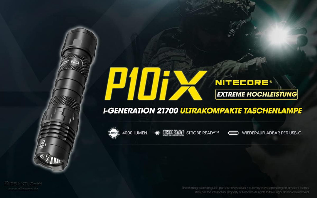 Nitecore P10IX Compact Flashlight, schwarz