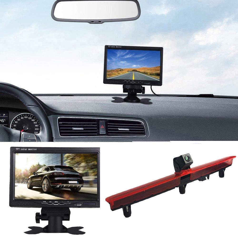 【Rückfahrkamera Transportster+7 Zoll TFT LCD Bildschirm Auto Monitor】Bremsleuchte Auto Dach Rückfahr
