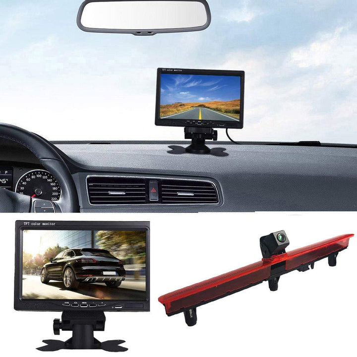 【Rückfahrkamera Transportster+7 Zoll TFT LCD Bildschirm Auto Monitor】Bremsleuchte Auto Dach Rückfahr