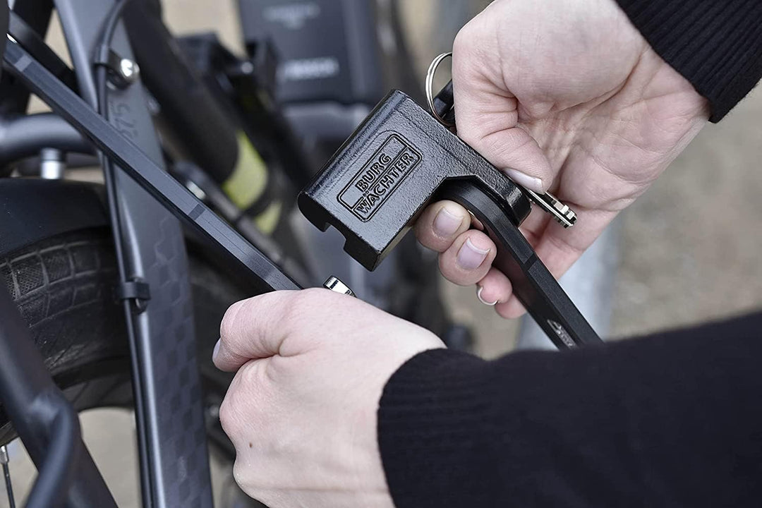 BURG-WÄCHTER Faltschloss, Fahrradschloss mit Halterung und Schlüssel, E-Bike, aufbohrgeschützt, hohe