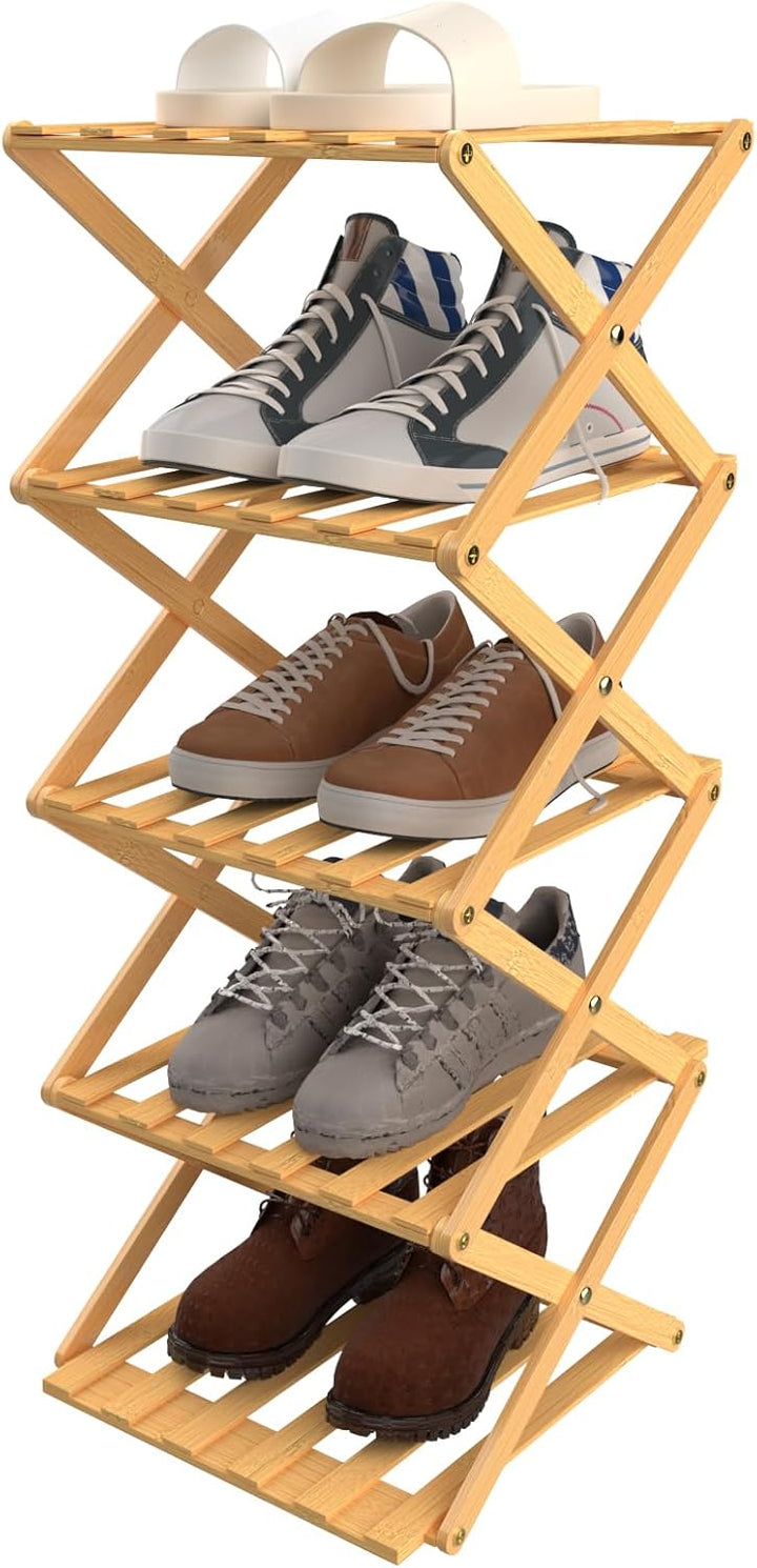 LANTUS Schmales Schuhregal, tragbar, zusammenklappbar, ohne Installation, freistehendes Schuhregal f