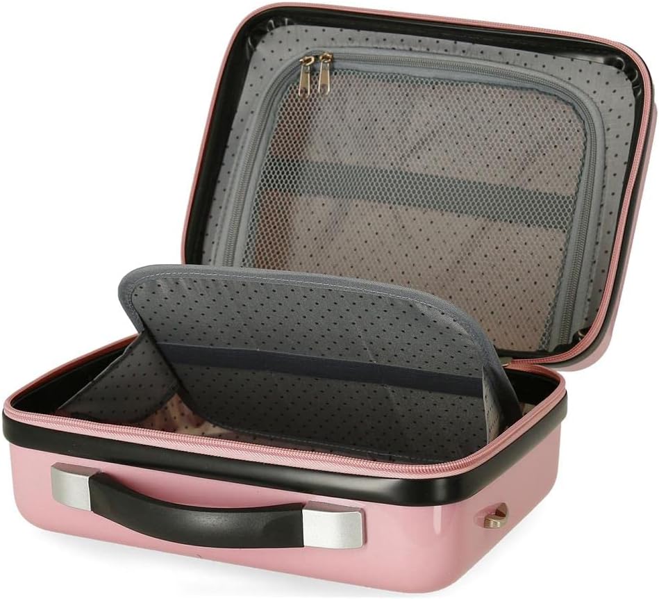 Disney Mickey Outline Kulturbeutel, anpassbar, mit Umhängetasche, rosa, 29 x 21 x 15 cm, starr, ABS