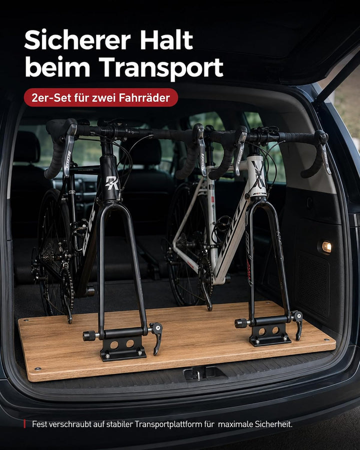 2 Stück Fahrrad Gabelhalterung Schnellspanner Fahrradhalterung Auto für Sicheren Fahrradtransport au