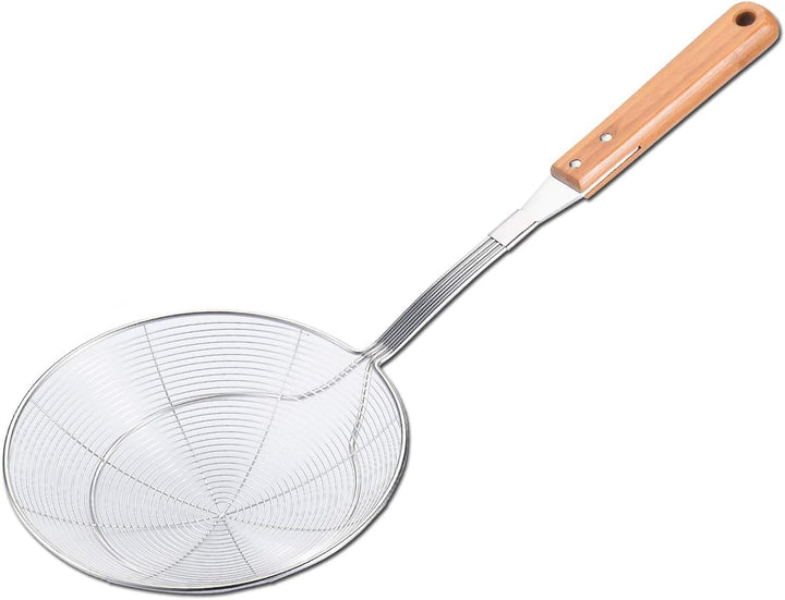 Trenta Küche Edelstahl Draht Sieb, Bambus Griff m silver, brown Strainer M, Strainer M