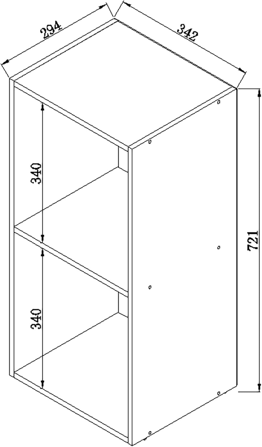 VCM Holz CD DVD Regal | Aufbewahrung | Masse H. 72 x B. 34 x T. 30 cm | Deko Regal | Bücherregal - M