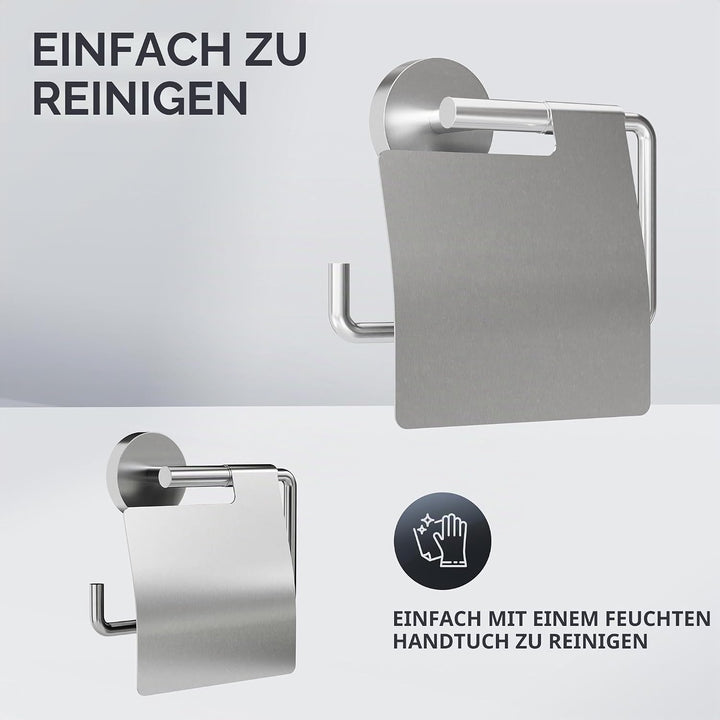 Toilettenpapierhalter Skagen zum Bohren Silber | Klorollenhalter in Edelstahl | Klorollenhalter mit