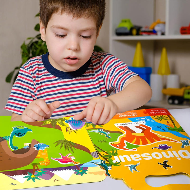 ASTARON 5 Stück Stickerbuch für Kleinkinder, Wiederverwendbare Stickerbücher, Flugzeugaktivitäten, R