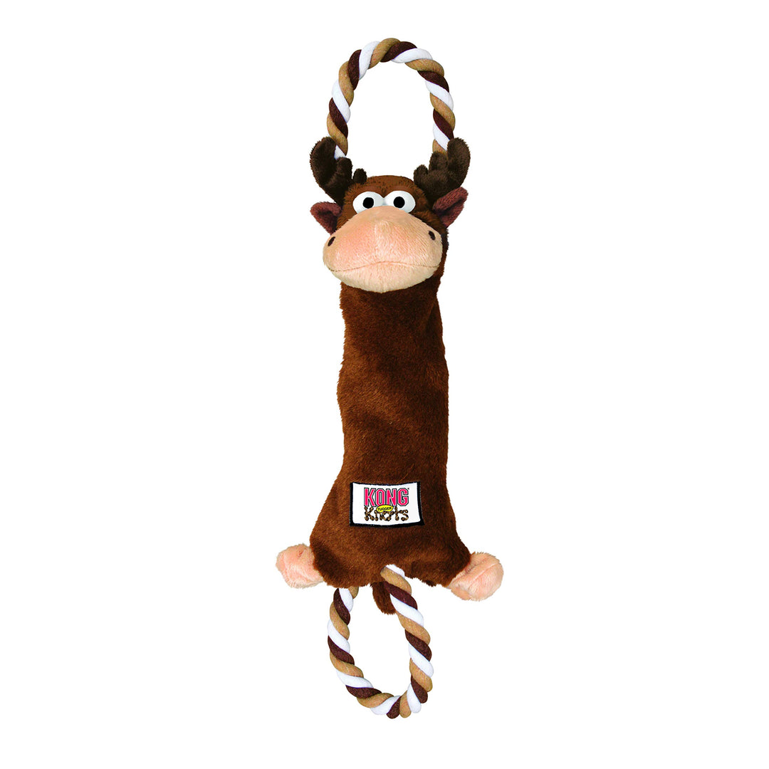 KONG – Tugger Knots Moose – Zerrspielzeug, Minimal Gefüllt, Robuste Schlaufen – Für Mittelgrosse/Gro