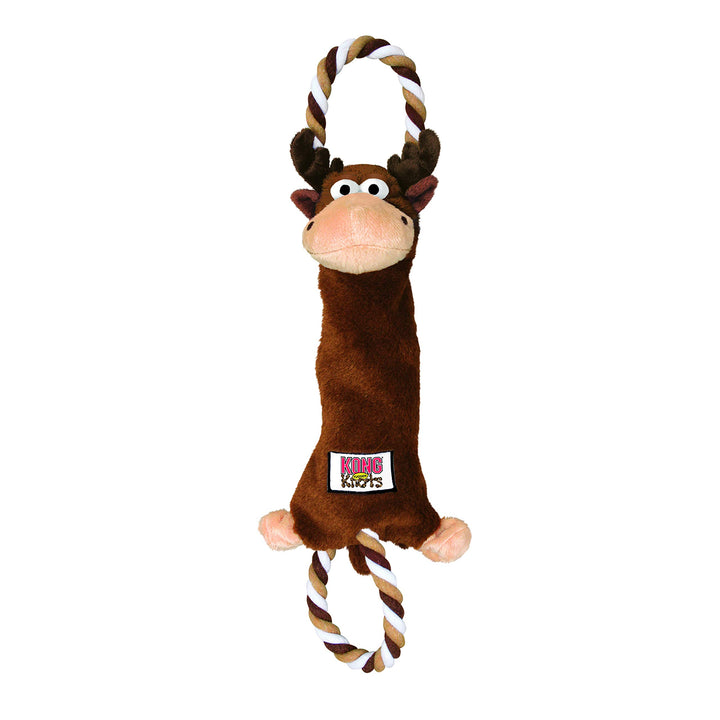 KONG – Tugger Knots Moose – Zerrspielzeug, Minimal Gefüllt, Robuste Schlaufen – Für Mittelgrosse/Gro