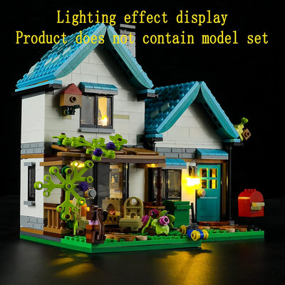 GEAMENT LED Licht-Set Kompatibel mit Lego Gemütliches Haus (Cozy House) - Beleuchtungsset für Creato