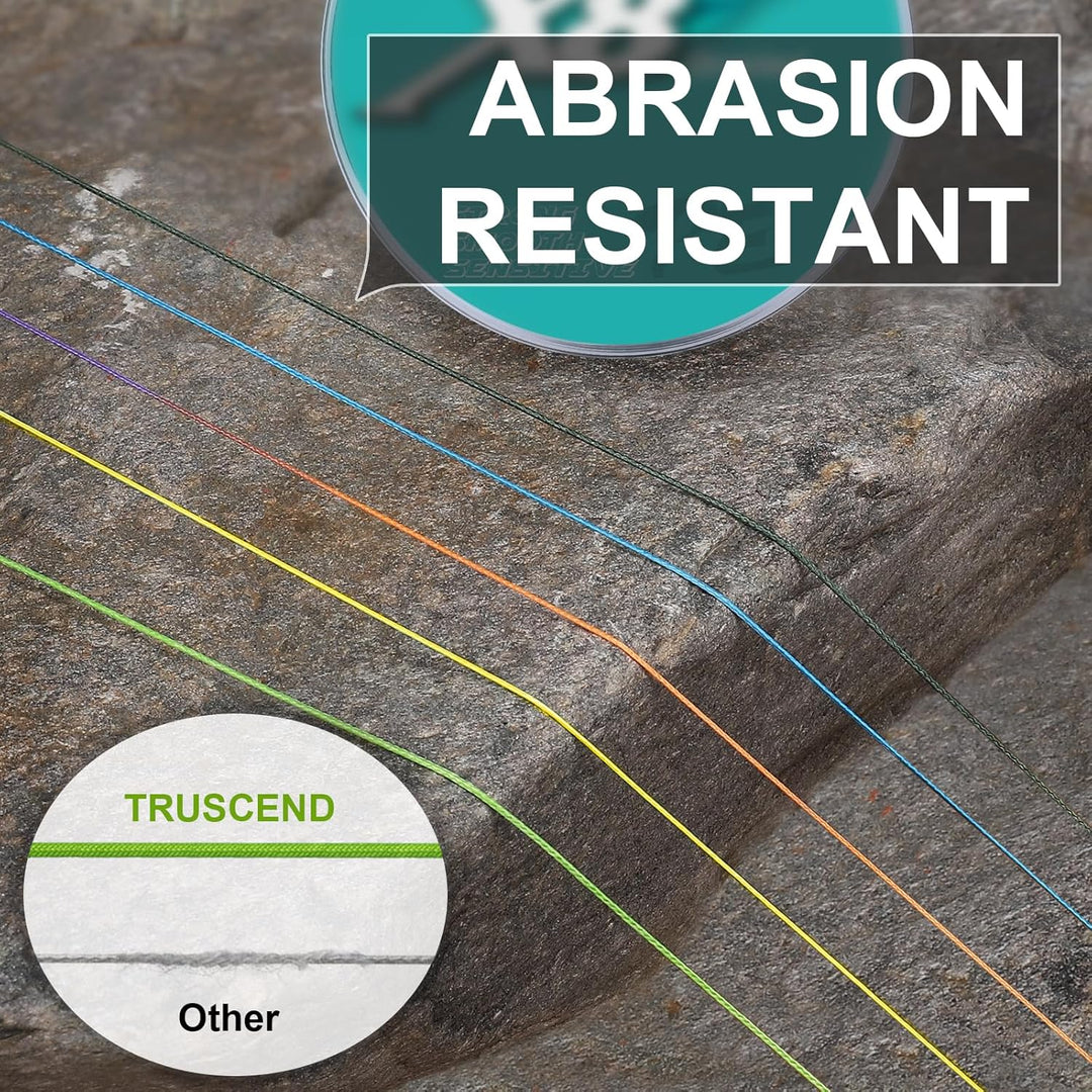 TRUSCEND X8 Geflochtene Angelschnur, Strapazierfähige und Hochwertige PE-Geflechtschnur für Profis,