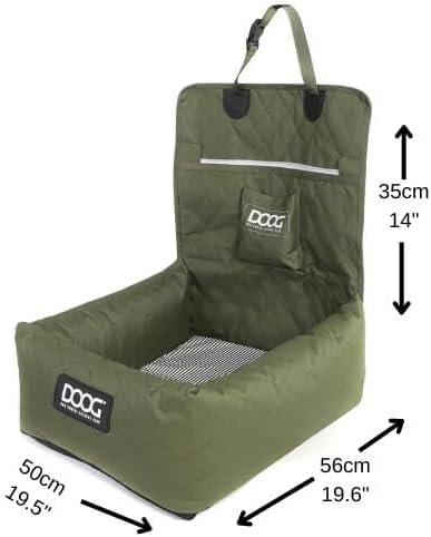 DOOG Deluxe Autositz & Reisebett für Haustiere – Sicher, bequem, schmutz- und tierhaarabweisendes 60