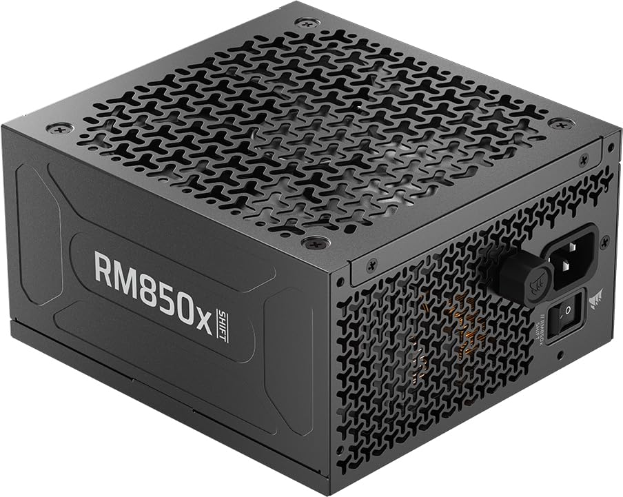 CORSAIR RM850x Shift (2025) Vollmodulares ATX-Netzteil – Modulare Seitenschnittstelle, 12-V-2x6-Kabe
