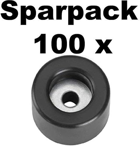 Adam Hall Hardware 4904 M100 AH - 100er Set Gummifuss 25 x 15 mm schwarz im Beutel