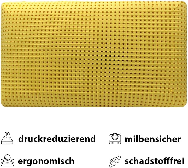 MAPE Duftkissen Nackenstützkissen viscoelastischer Thermo-Soft-Schaum 100% Baumwollbezug (Kamille, 7