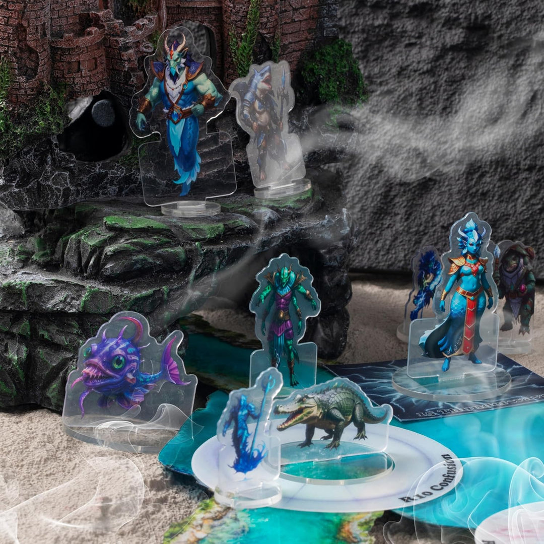 DND-Miniaturen Küstensümpfe & Unterwasser Dungeons and Dragons Starter-Set Minis für D&D 5E Pathfind